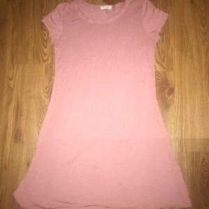 Pink T-shirt dress